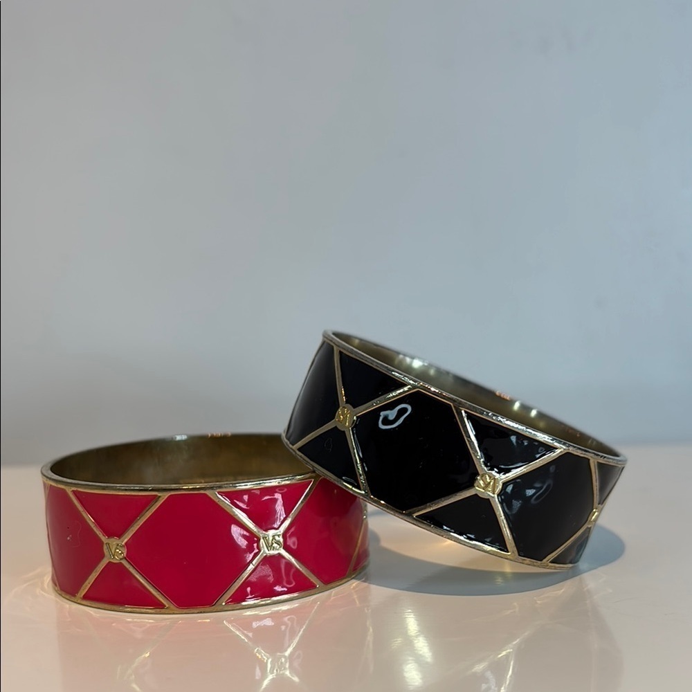 Pink & Black Enamel Bracelets by Victoria's Secret